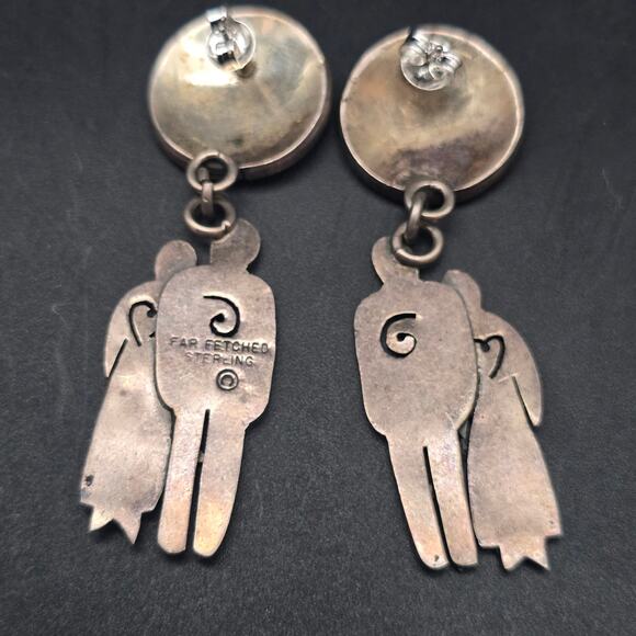 Far Fetched Sterling Silver Mother's Day Earrings Family Mom Dad Child - Picture 7 of 9